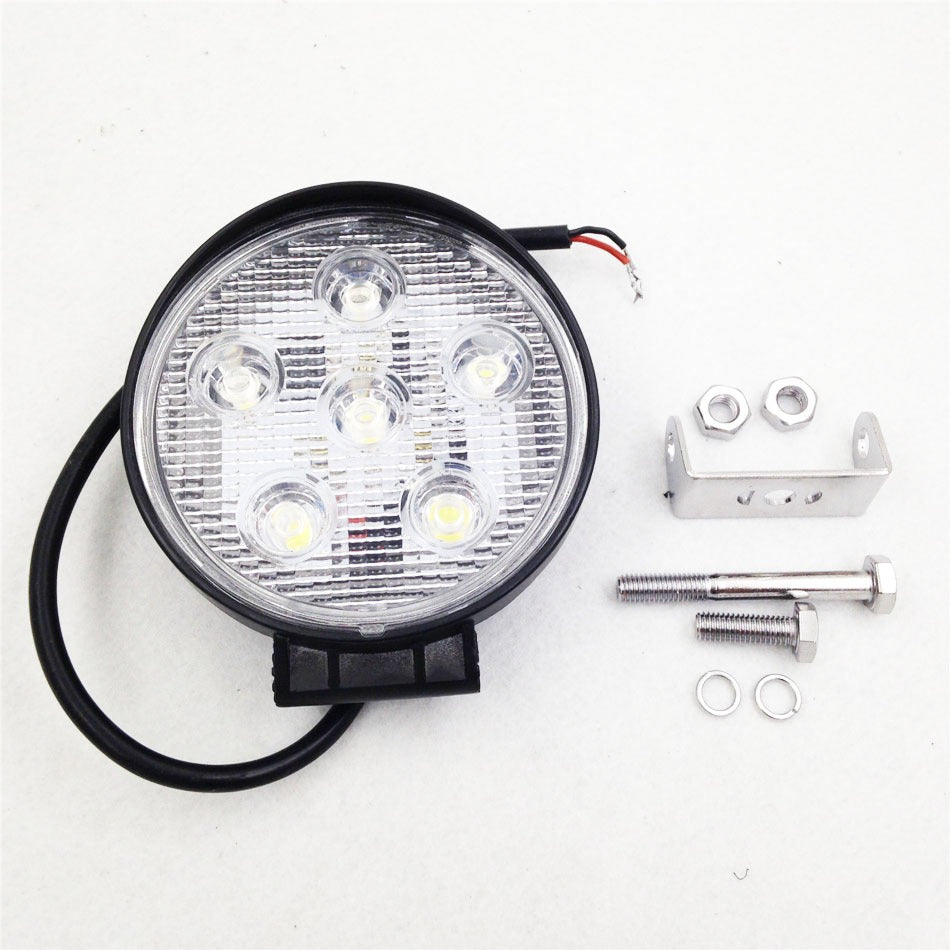 Round 18W Spot BEAM LED Off Road Work6 LED Light 12V 24V Universal USE SUV Car Truck Boat