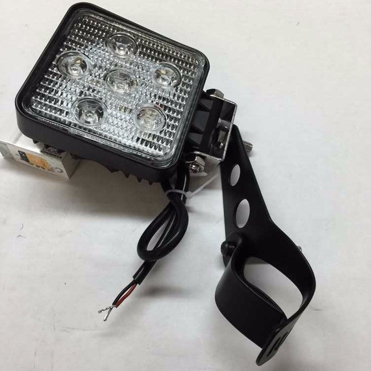 Square 18W Spot LED Off Road Work 6 LED Light Universal Fit Honda, Kawasaki, Suzuki, Yamaha, Triumph, Norton, BSA, Ducati and Harley motorcycles with 34mm-46mm fork tubes