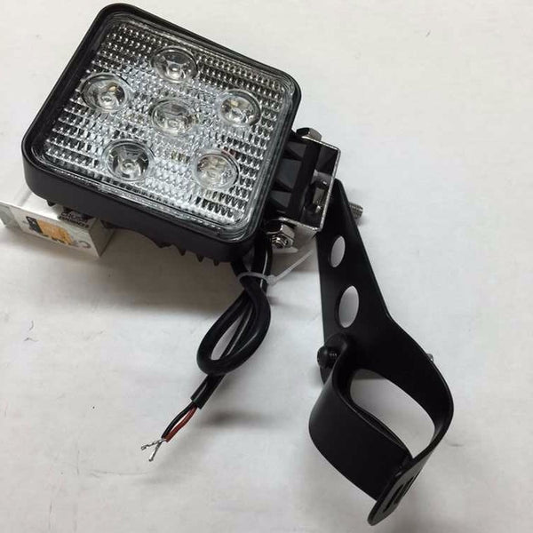 Square 18W Spot LED Off Road Work 6 LED Light Universal Fit Honda, Kawasaki, Suzuki, Yamaha, Triumph, Norton, BSA, Ducati and Harley motorcycles with 34mm-46mm fork tubes