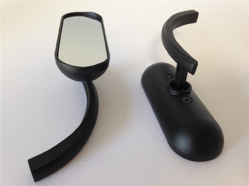 Black Custom Mini Oval Mirrors Fit For Suzuki Savage Intruder Volusia Boulevard