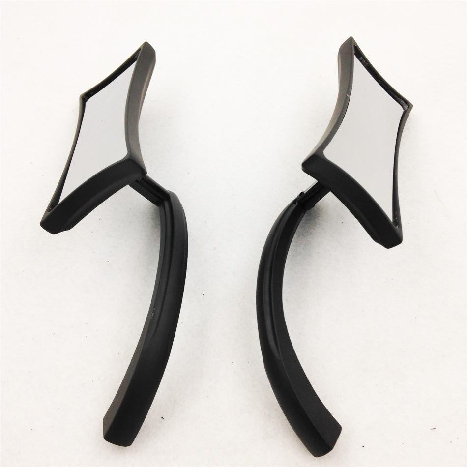 4-Point Micro Black Mirrors For Suzuki Honda Kawasaki Victory Harley Davidson