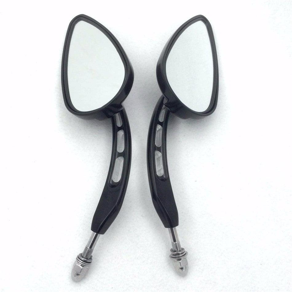 HTT Motorcycle Black Skull Side Mirrors with Hollow-out Stems Harley Electra Glide Sport FLHS Custom Vehicle Operations FXDWG2 FXDWG2