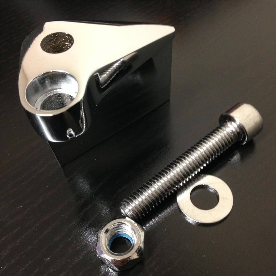 Chrome Right Mirror Relocation Adapter Fit Harley Dyna Softail Sportster Touring V-Rod A