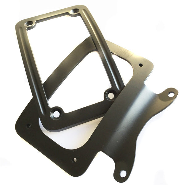 HTT Motorcycle Black Laydown Curved License Plate Bracket Tag Holder For '10-later FLHX, FLHXS, FLHXSE, FLTRX, FLTRXS and '10-'12 FLHXSE (Street Glide FLHX/ Road Glide FLTRX)