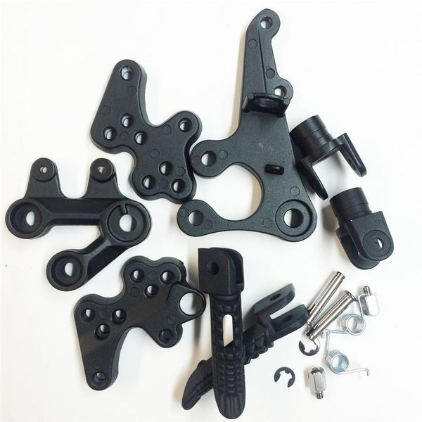 Black Front Rider Foot Pegs Bracket Fit For Suzuki Gsxr1000 2005 2006 2007 2008