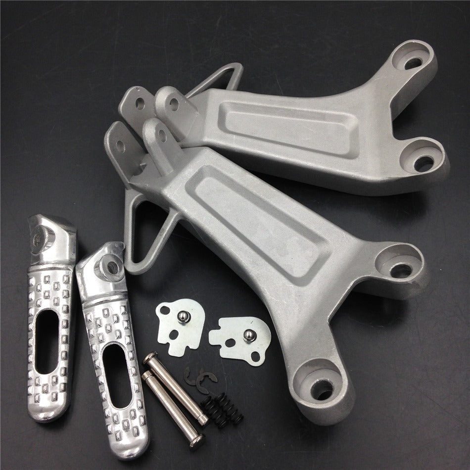 SILVER Rear Passenger Foot Pegs Bracket Fit For Honda Cbr600Rr Cbr Rr 2003 2004