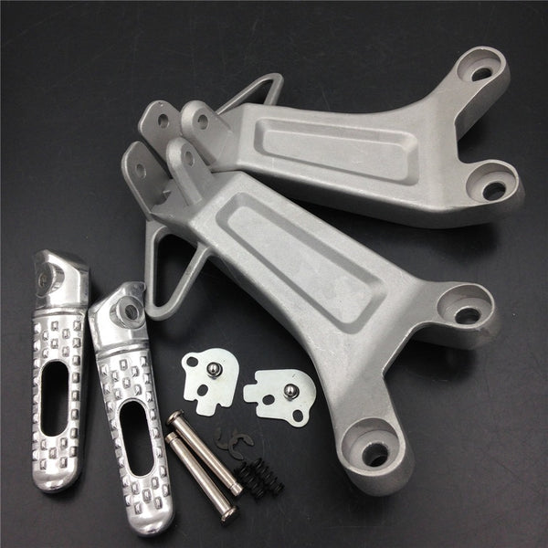 SILVER Rear Passenger Foot Pegs Bracket Fit For Honda Cbr600Rr Cbr Rr 2003 2004