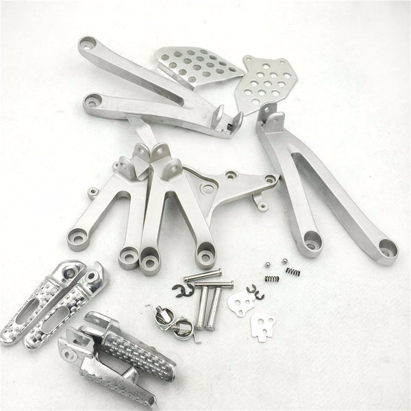 Polished Front Rear Peg Brackets for 2007 2008 2009 2010 2011 HONDA CBR 600RR