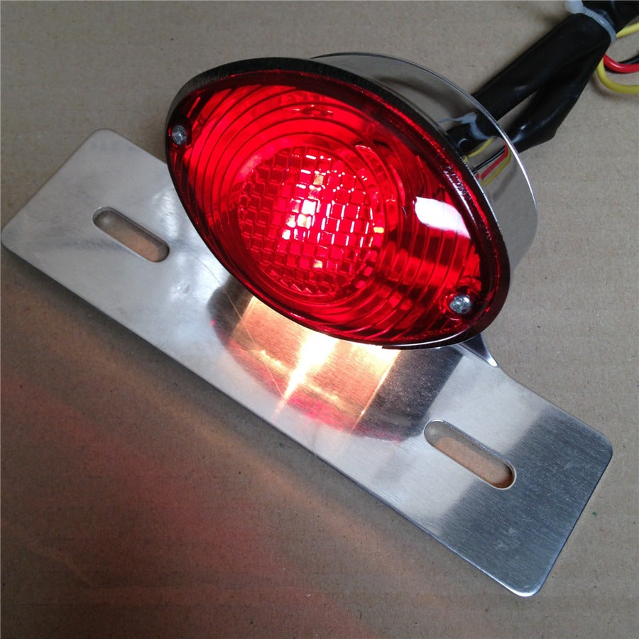 Red License Plate Brake Tail Light For Ducati Monster Universal Cruiser Street