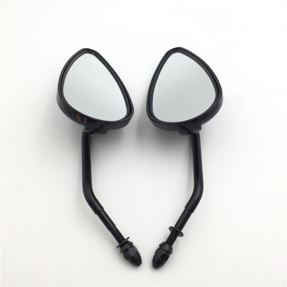 HTT Motorcycle Black Aluminum Teardrop Mirror NO LOGO For Harley Sportster Low Glide Fxrs Fxrt Softail