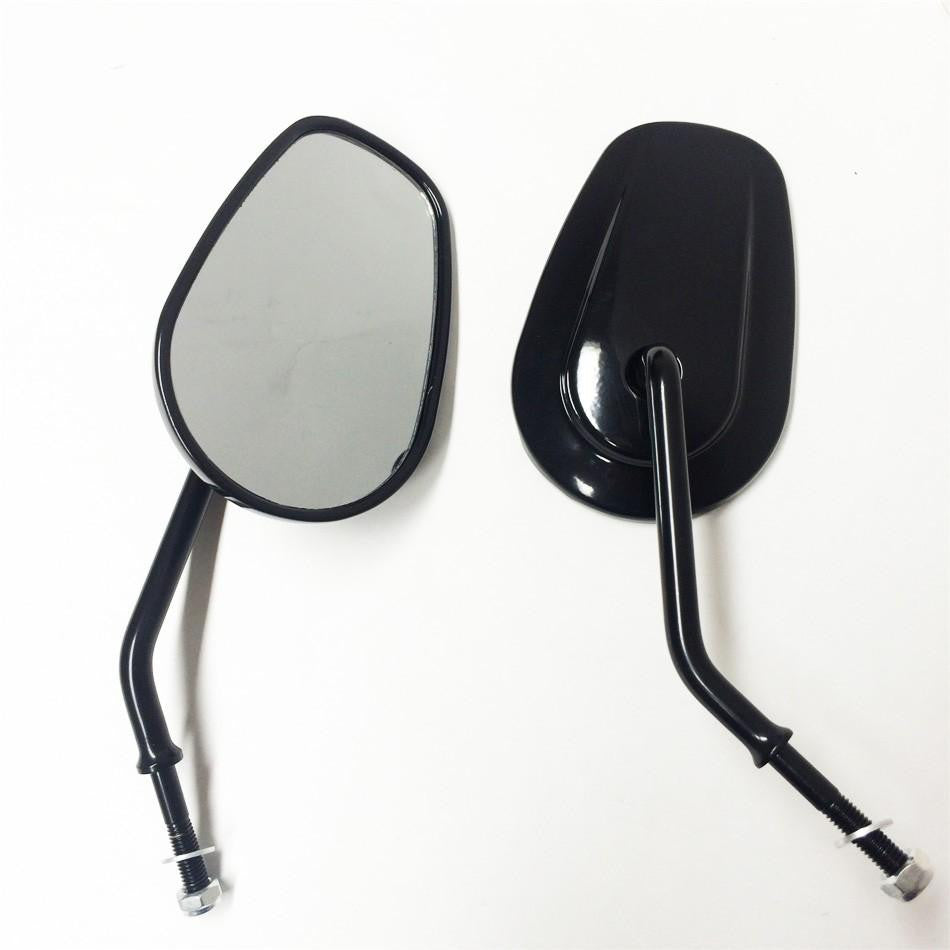 Black Rearview Shining Shining Mirrors For Harley Davidson FLSTC FXDB DYNA FXDF FLSTF 8mm By HTT