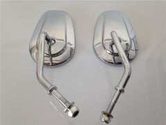 New Chrome Rearview Mirrors For Harley Davidson FLSTC FXDB DYNA