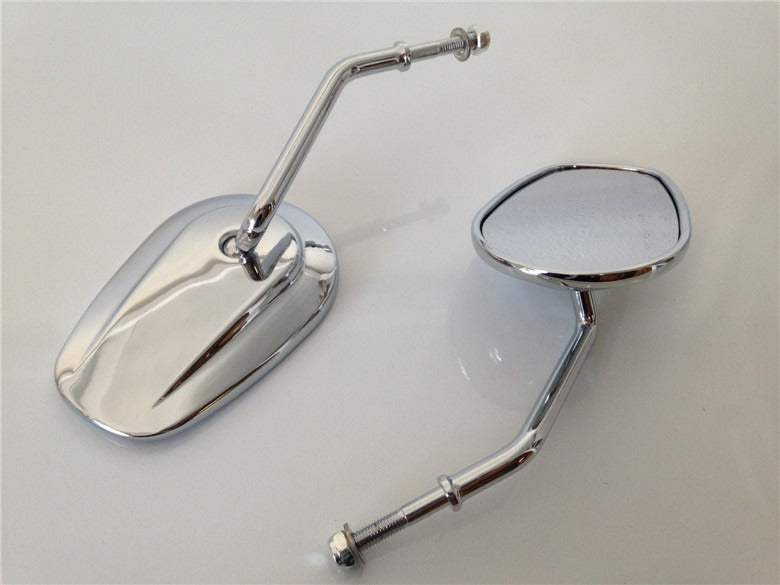 New Chrome Rearview Mirrors For Harley Davidson FLSTC FXDB DYNA
