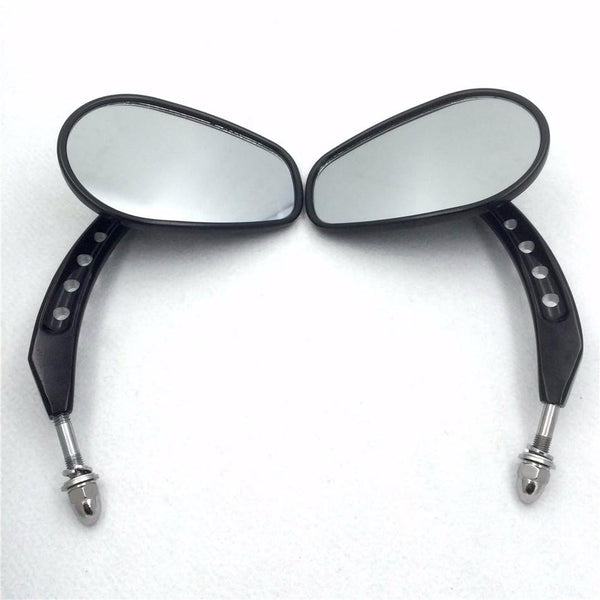 HTT Motorcycle Black Big Side Mirrors For 1982 and up most Harley Dyna Super Glide T Sport FXDXT Black
