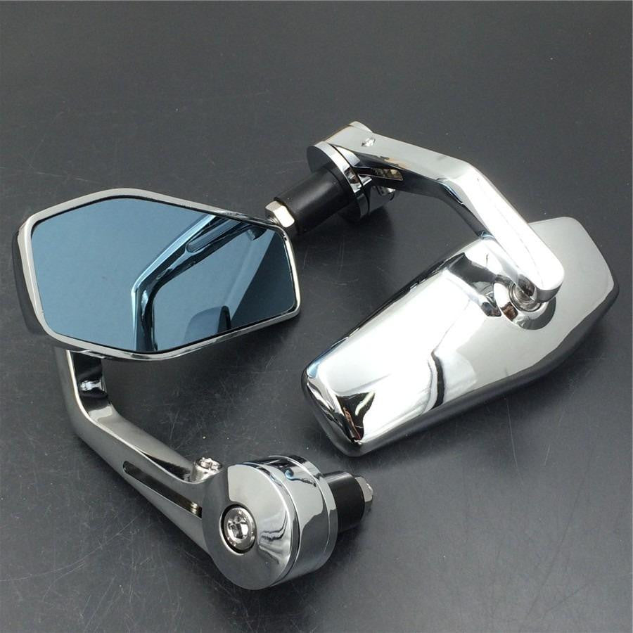fit for  Honda/Suzuki/Kawasaki/Yamaha/Harley for any 7/8" or 1" diameter handle chrome mirrors