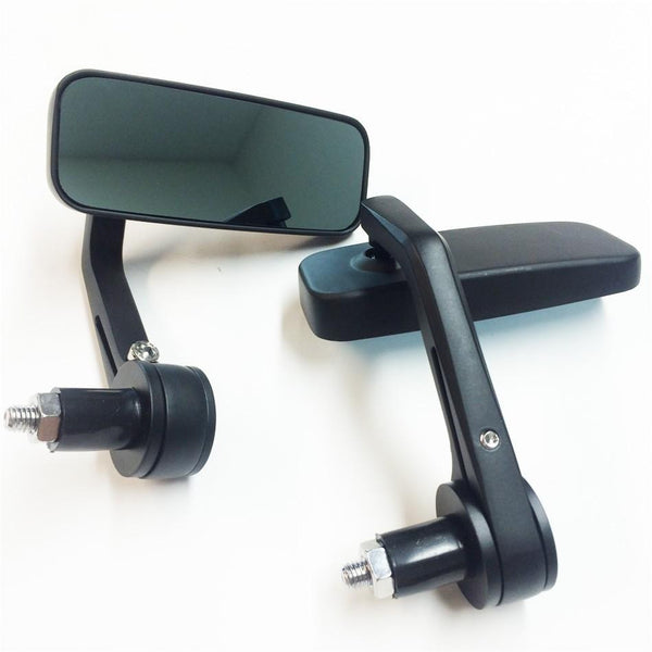 Black Mirrors fit for Honda/Suzuki/Kawasaki/Yamaha/Harley for any 7/8" or 1" diameter handle