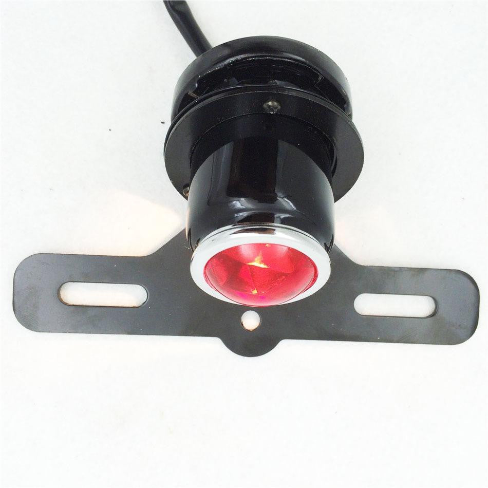 Custom 1" Round Motorcycle Tail Brake Light For Honda Shadow VT VTX Bobber Yamaha Vstar XV XVS Bobber Suzuki Boulevard Kawasaki Harley Bobber Chopper Rat Hot
