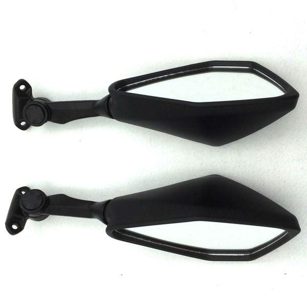 HTT Motorcycle Black Rear View Left Right Mirrors For 2013 2014 2015 Kawasaki Ninja 300R EX300 ABS ZX6R 636