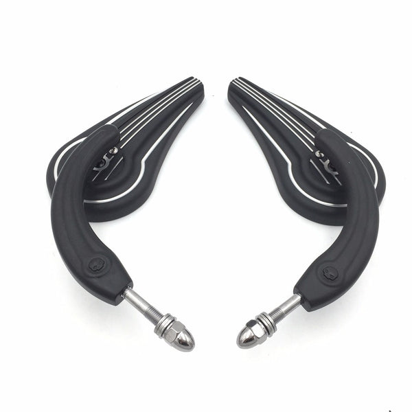 HTT Motorcycle Matte Black Raindrop Shape Skull Stem Side motorcycle Mirrors For Harley Davidson 1982 and up Road King XL1200L Softail XL Dyna Touring 48 72
