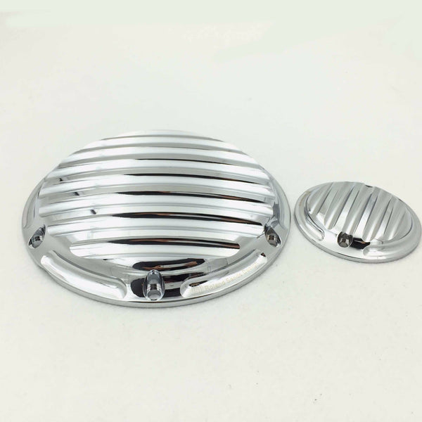 HTT Motorcycle Groove  Chrome Engine Derby Timer Cover For Harley Sportster 883 Roadster XL883R Iron XL883N Roadster XL883R