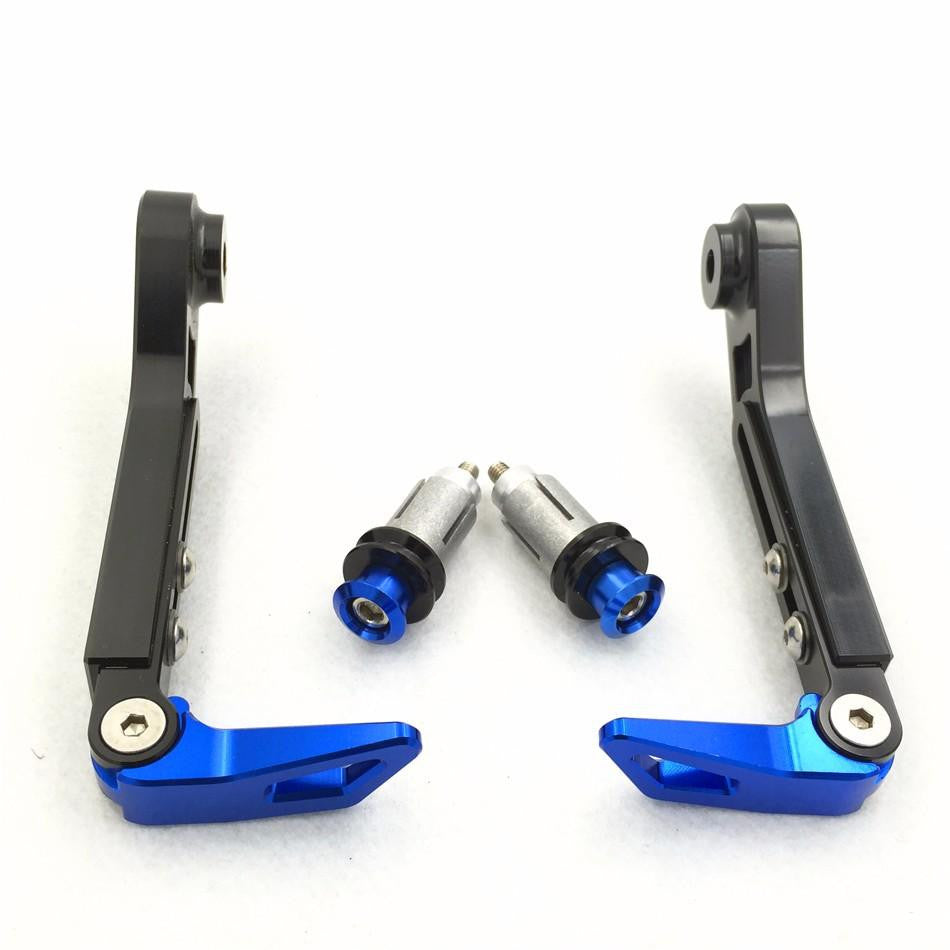 HTT Motorcycle Adjustable Length Black Blue CNC 7/8" (22mm) Protector Proguard System Pro Brake Clutch Levers Protect Guard For Harley Dyna Honda CBR  VFR CR  XR Yamaha FZR  YZF PW TW