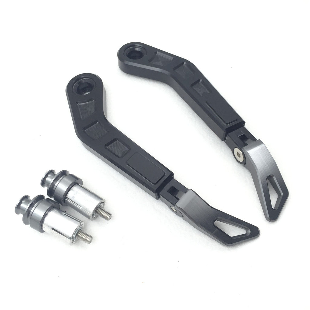 HTT Motorcycle Adjustable Length Angle Black Gray CNC 7/8" (22mm) Protector Proguard Pro Brake Clutch Levers Protect Guard For Suzuki GSX GSXR Hayabusa RM DR Kawasaki Ninja ZX ZZR KTM SXR