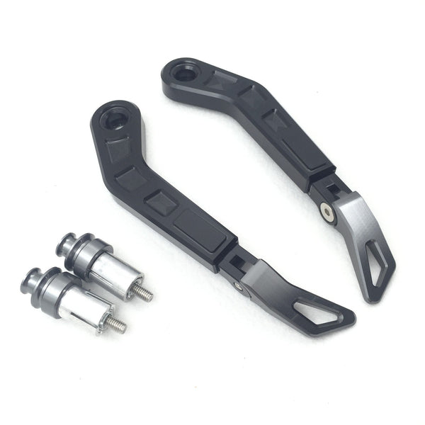 HTT Motorcycle Adjustable Length Angle Black Gray CNC 7/8" (22mm) Protector Proguard Pro Brake Clutch Levers Protect Guard For Suzuki GSX GSXR Hayabusa RM DR Kawasaki Ninja ZX ZZR KTM SXR
