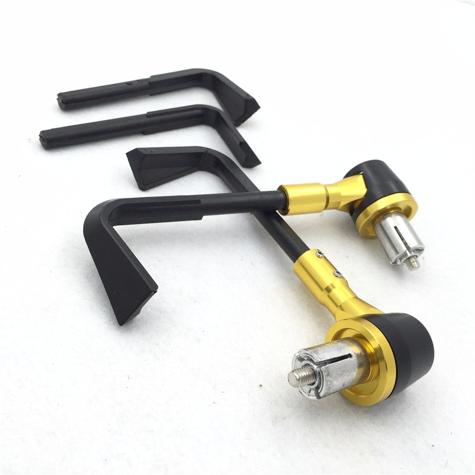 HTT Universal Black Gold CNC 7/8" Protector Proguard Pro Brake Clutch Levers Protect Guard For Suzuki GSX GSXR Hayabusa RM DR Kawasaki Ninja EX  ZX  ZZR KX KLR  KTM SXR