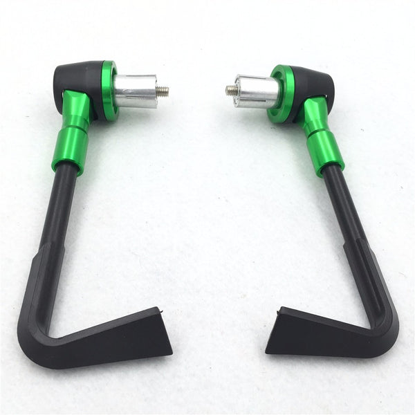 HTT Motorcycle Universal Black Green CNC 7/8" (22mm) Protector Handlebar Brush Proguard System Pro Brake Clutch Levers Protect Guard For Harley Dyna Honda CBR  VFR CR  XR Yamaha FZR  YZF PW TW