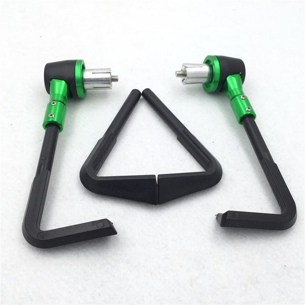 HTT Motorcycle Black Green CNC 7/8" Protector Handlebar Brush Proguard Pro Brake Clutch Lever Protect Guard For Suzuki GSX GSXR Hayabusa RM DR Kawasaki Ninja KTM SXR