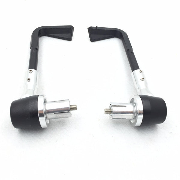 HTT Motorcycle Universal Black Silver CNC 7/8" (22mm) Protector Handlebar Brush Proguard System Pro Brake Clutch Lever Protect Guard For Harley Dyna Honda CBR  VFR CR  XR Yamaha FZR  YZF PW TW