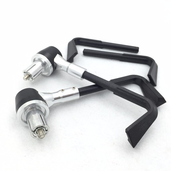 HTT Motorcycle Black Silver CNC 7/8" Protector Handlebar Brush Proguard Pro Brake Clutch Levers Protect Guard For Kawasaki Ninja EX ZX ZZR KLR KTM SXR Suzuki GSX GSXR Hayabusa RM DR