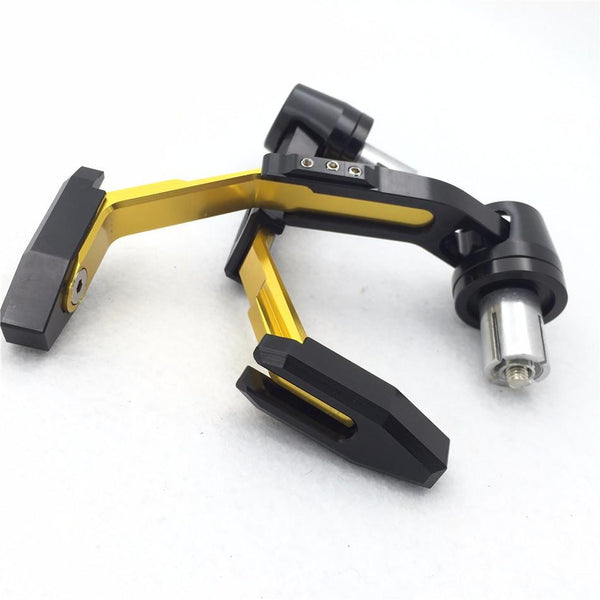 HTT Motorcycle Adjustable Angel Length Gold Black Total CNC 22mm Protector Proguard Pro Brake Clutch Lever Protect Guard For Suzuki GSX GSXR Hayabusa RM DR Kawasaki Ninja Aprilia Climber