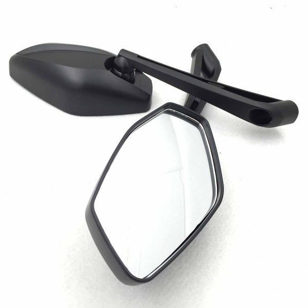 HTT Motorcycle Black Rearview Mirrors 8mm 10mm Fit Standard Metric Screws 7/8" handlebar Yamaha V-max FZ1 FZ6 YBR XVS950 V-Star Virago Warrior Royal Star