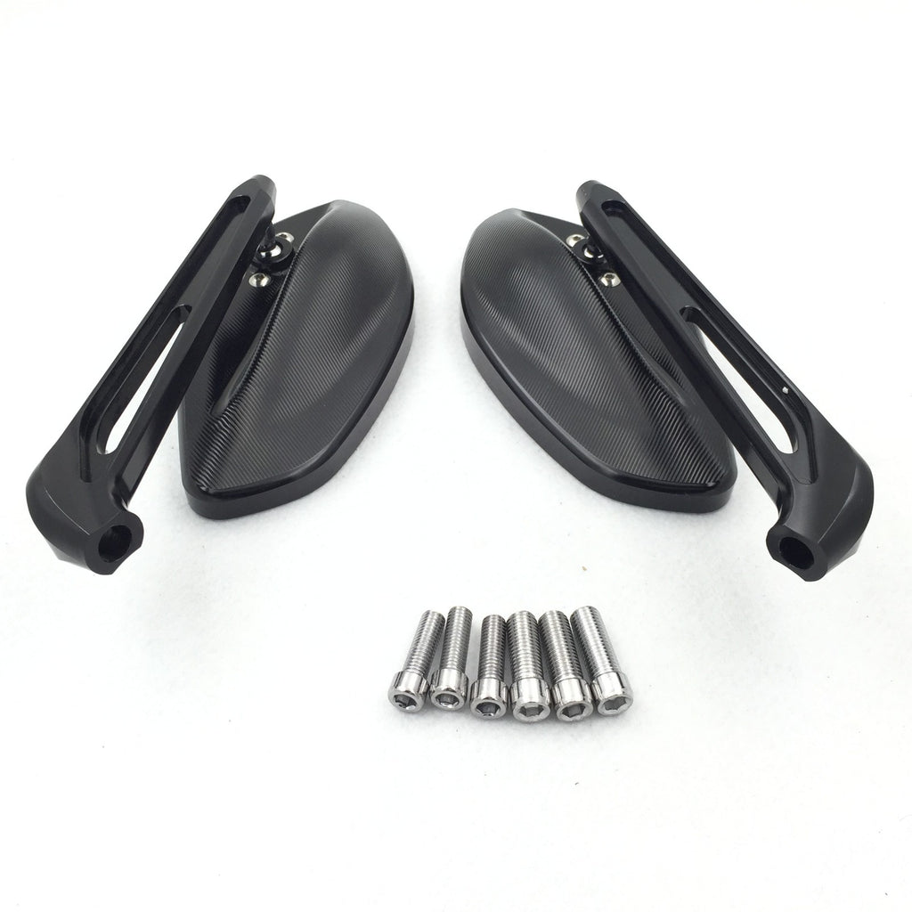 HTT Motorcycle CNC Gridding Black Rear View Left Right LED??Integrated Side Mirrors For 8mm 10mm Screw Yamaha FZ1 FZ6 Suzuki GSR600 Boulevard Intruder Honda CB1000R CBF600 CBR125R Shadow