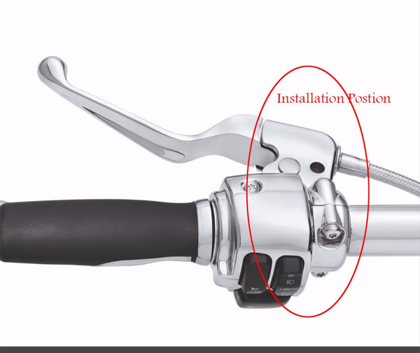HTT- Chrome Clutch Lever Mount Bracket Clutch Bracket For Harley 2008-later Dyna / 2008-2014 Softail (Softail Slim FLS/ Softail Deluxe FLSTN/ Cross Bones FLSTSB)