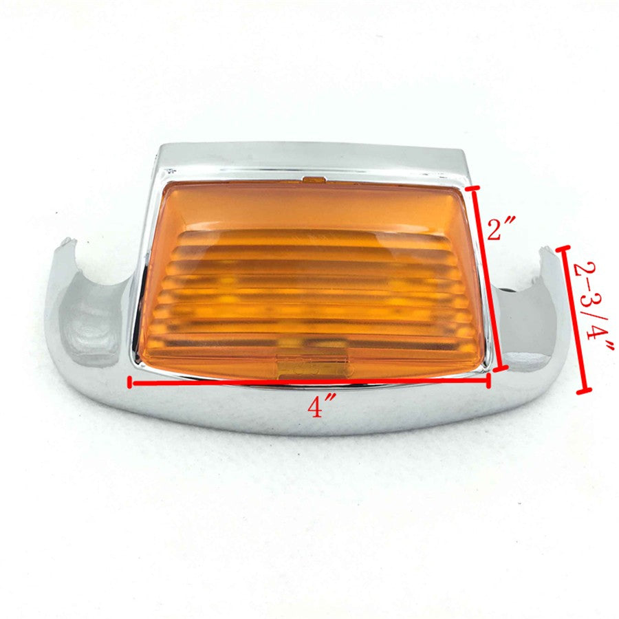 HTT Motorcycle Yellow Front Fender Tip Light With Brake light Turn signal For Harley Davidson Touring FLHT/FLT/FLHS/FLHR(1980-2008) FLSTC(1986-2008) FLSTN(1993-1996)