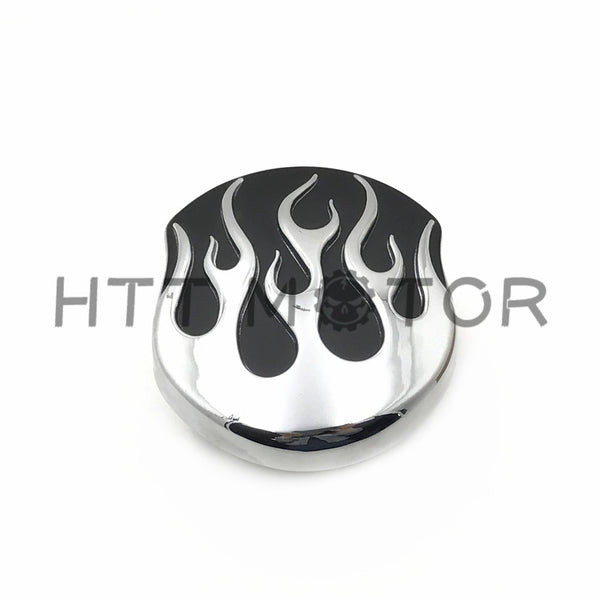 HTTMT- GAS CAP Black FLAME CUSTOM FOR HARLEY 84-15 FUEL TANK SCREW IN