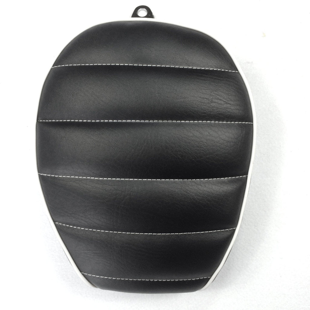 HTT Motorcycle Black Custom Back Solo Passenger Cross Stripe Style Leather Seat For 2010 2011 2012 2013 2014 2015 Harley Davidson XL1200X X48 X72