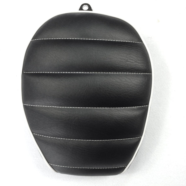 HTT Motorcycle Black Custom Back Solo Passenger Cross Stripe Style Leather Seat For 2010 2011 2012 2013 2014 2015 Harley Davidson XL1200X X48 X72