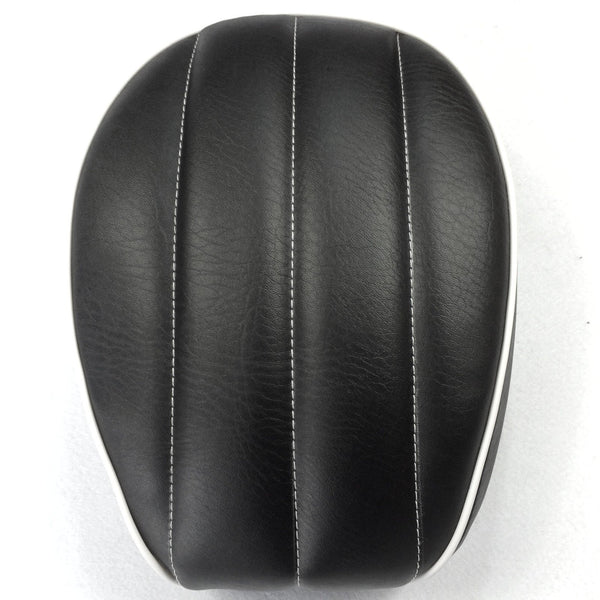 HTT Motorcycle Black Custom Back Solo Passenger Vertical Stripes Style Leather Seat For 2010 2011 2012 2013 2014 2015 Harley Davidson XL1200X X48 X72