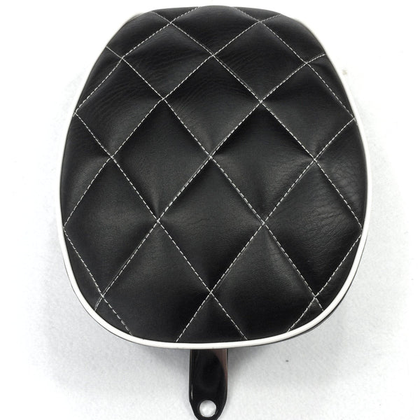 HTT Motorcycle Black Custom Back Solo Passenger Diamond Stitch Style Leather Seat For 2010 2011 2012 2013 2014 2015 Harley Davidson XL1200X X48 X72