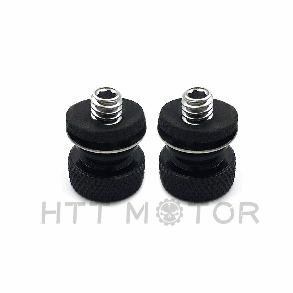 HTT- 2x For Harley Davidson Dyna Sportster Softail Black Billet Aluminum Seat Bolt