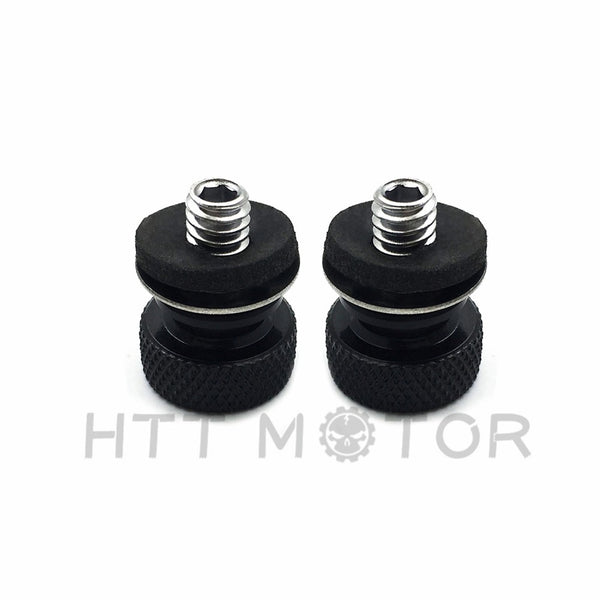 HTT- 2x For Harley Davidson Dyna Sportster Softail Black Billet Aluminum Seat Bolt