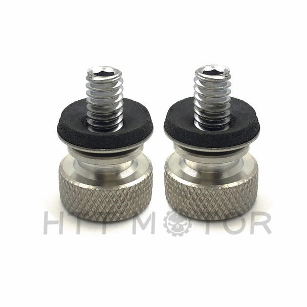 2X Polished Stainless Steel Crews Seat Bolt 1/4" For 1996-2016 Harley?Touring