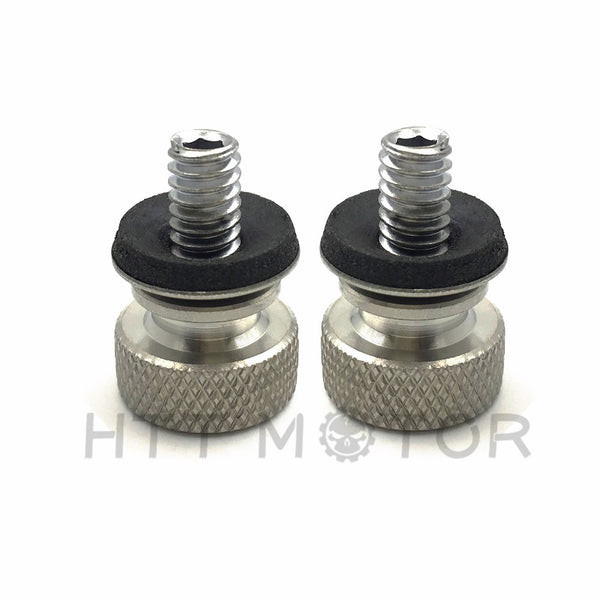 HTT- 2X Polished Stainless Steel Crews Seat Bolt 1/4" For 1996-2016 Harley??Touring