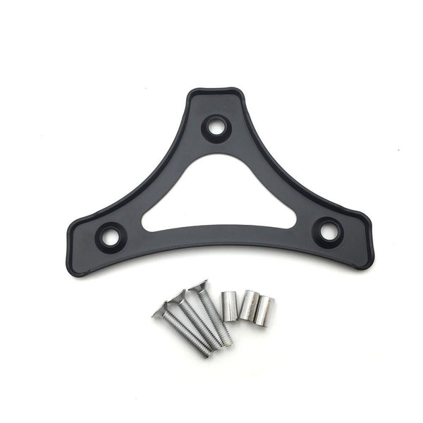 Flat Black Sissy Bar Backrest Pad Mount Kit w/ Plate For '09-'17 Harley Touring