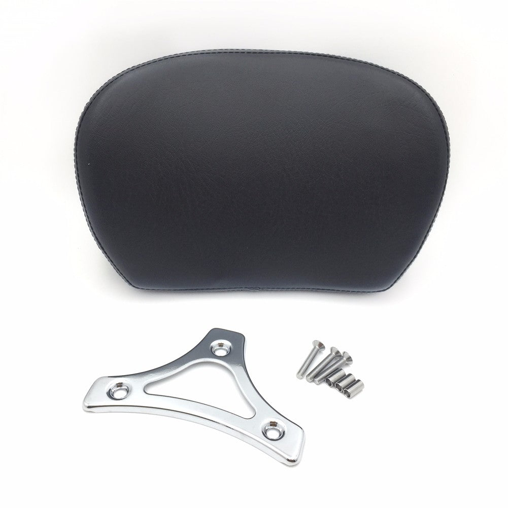 Motorcycle Chrome Cushion Backrest w/ Plate For 1997-2017 Harley Touring Street Glide