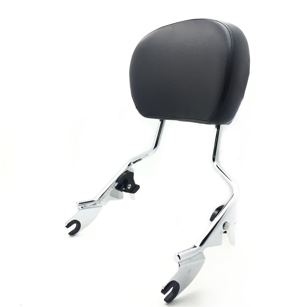 Adjustable Chrome Backrest Sissy Bar w/ pad For Harley Touring Screamin Eagle