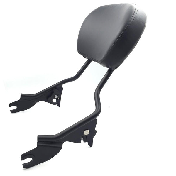 Adjustable Backrest Sissy Bar w/ pad For Harley Electra Glide/ CVO Flat Black